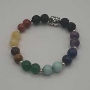 Bracelet 7 chakras tête de bouddha