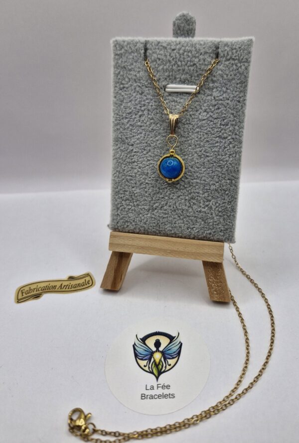 pendentif apatite aura doré